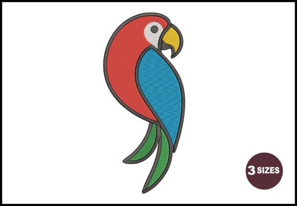Colorful Parrot Embroidery: A Tropical Touch for Seasonal Creations