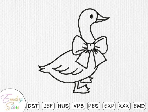 Cute Goose with Bow Embroidery: A Seller’s Review for Etsy & Small Shop Success