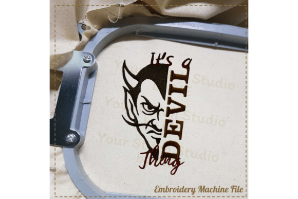Devil Pride Embroidery Design – Mascot: A Bold Choice for Seasonal & Holiday Crafts