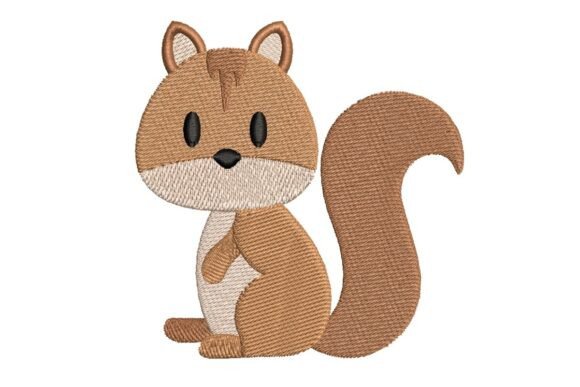 Forest Squirrel Embroidery Design