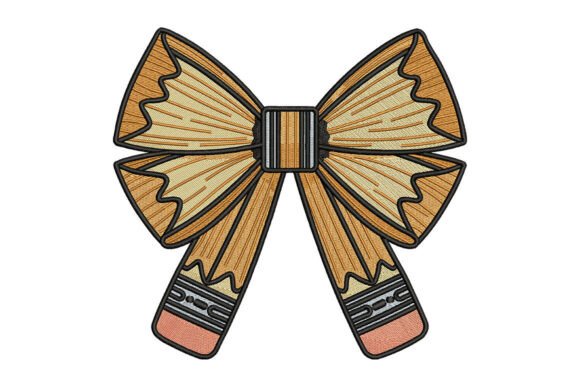 Pencil Bow Embroidery Design: A Smart Choice for Small Business Branding